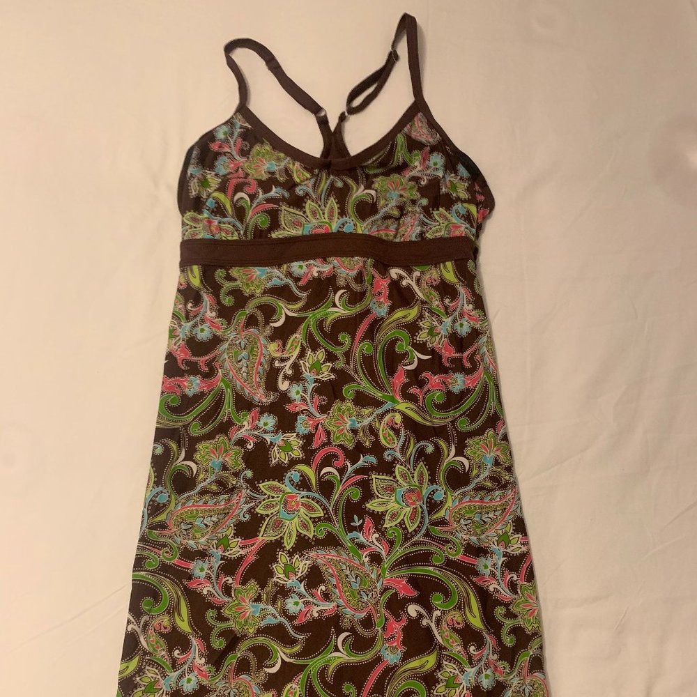Athleta Brown Floral Dress